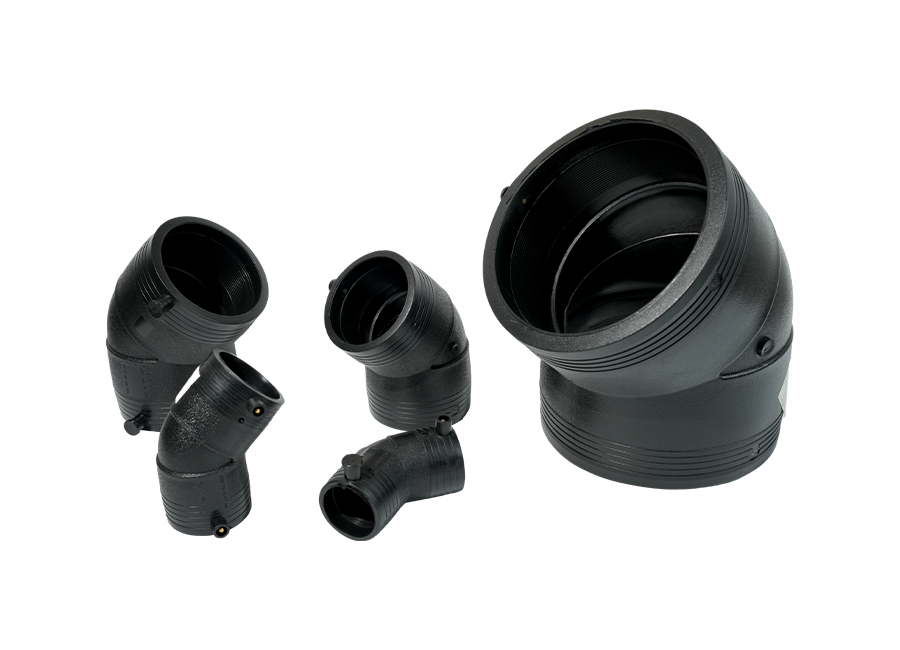 Eletrofusão HDPE cotovelo de 45 graus Eletrofusão HDPE cotovelo de 45 graus